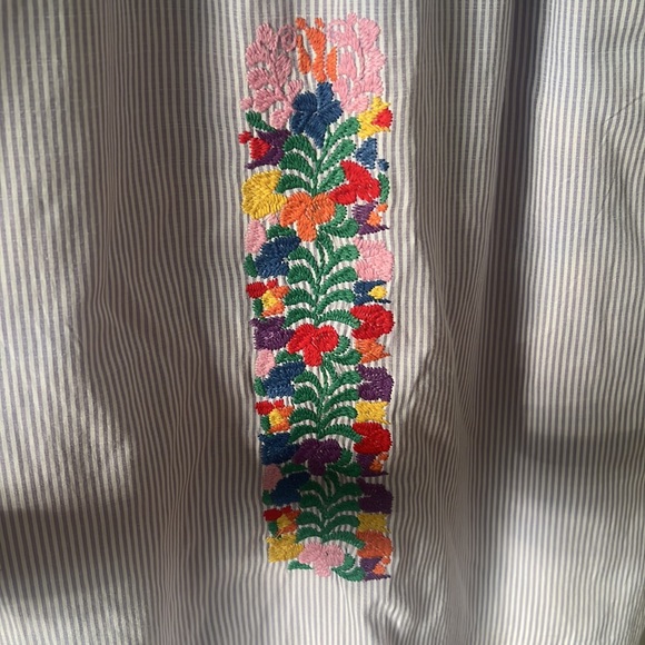 Colorful J. Marie Mexican Embroidered sleeveless dress. Size Medium - Picture 5 of 9